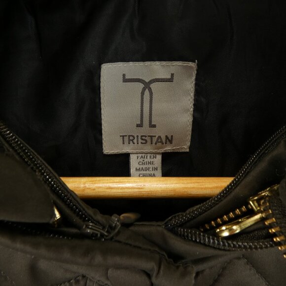 Tristan Womens Coat Medium Brown Diamond Quilted Removable Arms and Hood Jacket - Picture 5 of 16